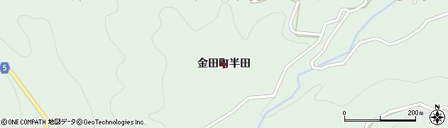 愛媛県四国中央市金田町半田周辺の地図