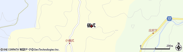 愛媛県松山市儀式周辺の地図