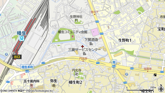 〒751-0829 山口県下関市幡生宮の下町の地図