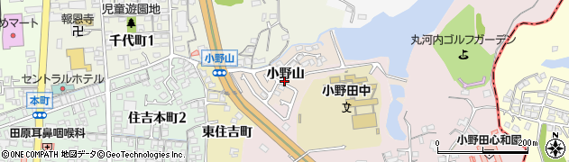 山口県山陽小野田市小野山周辺の地図