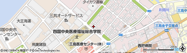 四国中央市役所　三島施設伊予三島消防団庁舎周辺の地図