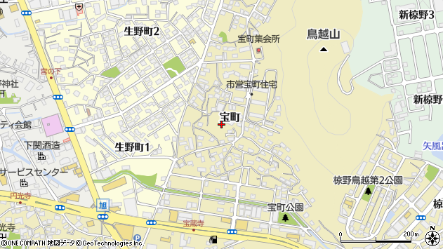 〒751-0822 山口県下関市宝町の地図