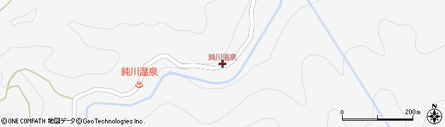 鈍川温泉周辺の地図