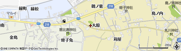 徳島県小松島市坂野町（大原）周辺の地図