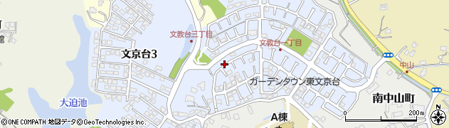 山口県宇部市文京台周辺の地図
