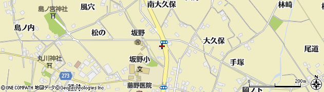 徳島県小松島市坂野町野神周辺の地図