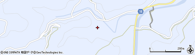 徳島県佐那河内村（名東郡）下（黒石）周辺の地図