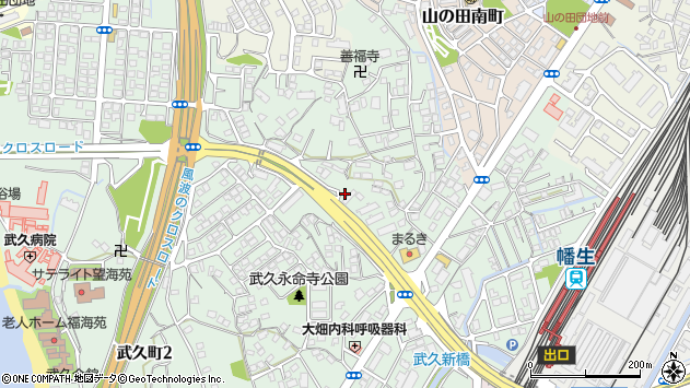 〒751-0833 山口県下関市武久町の地図