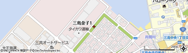 愛媛県四国中央市三島金子周辺の地図