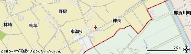 徳島県小松島市坂野町（神長）周辺の地図