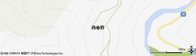 徳島県神山町（名西郡）神領（西小野）周辺の地図