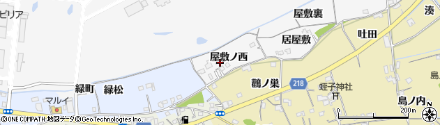 徳島県小松島市和田津開町（屋敷ノ西）周辺の地図