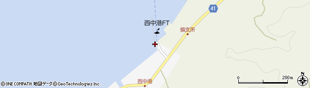 西中港ＦＴ（中島汽船）周辺の地図