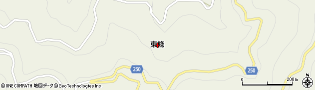 徳島県吉野川市美郷東條周辺の地図
