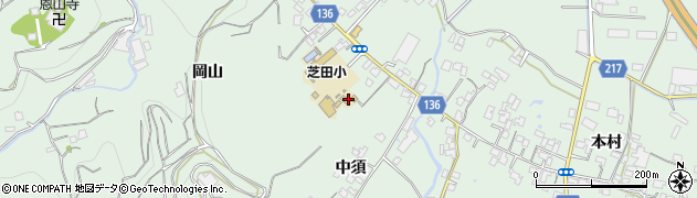徳島県小松島市田野町（中須）周辺の地図
