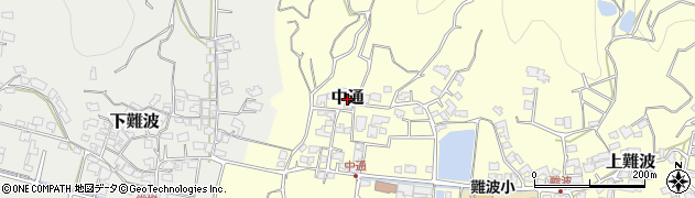 愛媛県松山市中通周辺の地図