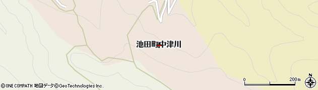 徳島県三好市池田町中津川周辺の地図