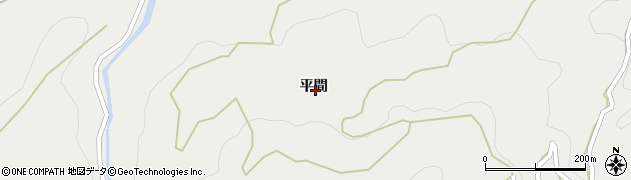 徳島県佐那河内村（名東郡）上（平間）周辺の地図