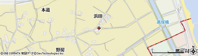 徳島県小松島市坂野町（浜田）周辺の地図