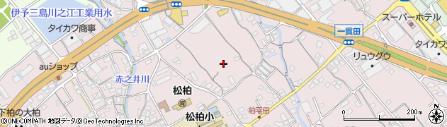 愛媛県四国中央市下柏町周辺の地図