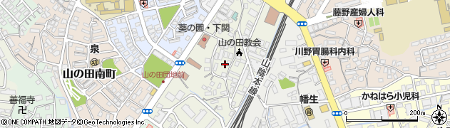 山口県下関市山の田東町周辺の地図