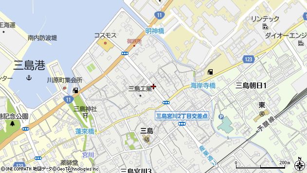 〒799-0404 愛媛県四国中央市三島宮川の地図