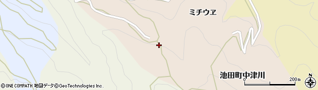 徳島県三好市池田町中津川ニシクボ314周辺の地図