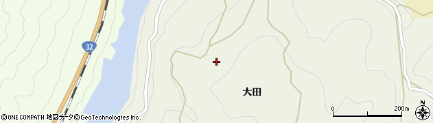 徳島県三好市池田町大利大田26周辺の地図