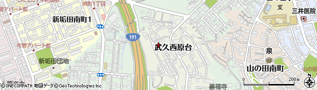 山口県下関市武久西原台周辺の地図