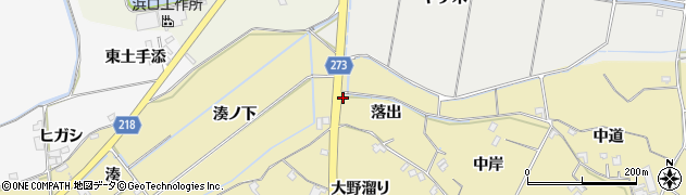 徳島県小松島市坂野町（落出）周辺の地図