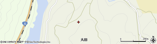 徳島県三好市池田町大利大田35周辺の地図