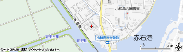 田野川排水機場周辺の地図