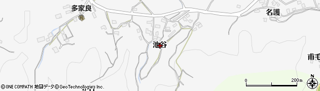 徳島県徳島市多家良町（池谷）周辺の地図