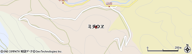 徳島県三好市池田町中津川（ミチウヱ）周辺の地図