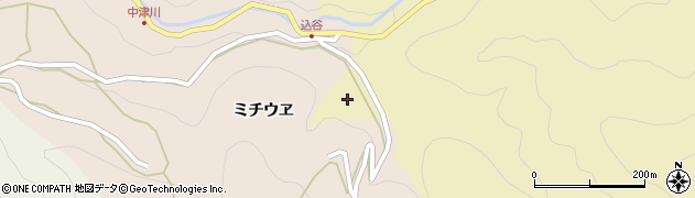 徳島県三好市池田町漆川（楠木谷）周辺の地図