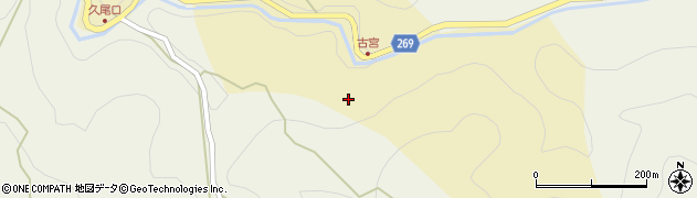 徳島県三好市池田町漆川（古宮）周辺の地図