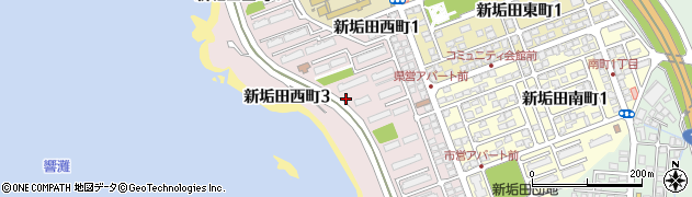 山口県下関市新垢田西町周辺の地図