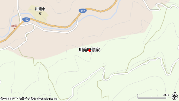 〒799-0128 愛媛県四国中央市川滝町領家の地図