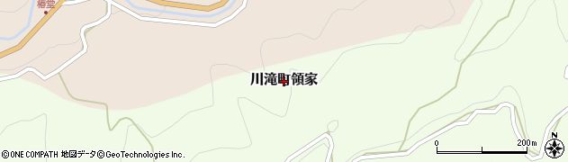 愛媛県四国中央市川滝町領家周辺の地図