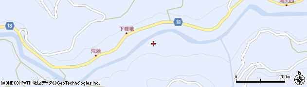 徳島県佐那河内村（名東郡）下（ウチウ）周辺の地図