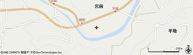徳島県佐那河内村（名東郡）上（宮前）周辺の地図