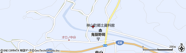 神山町役場　鬼籠野公民館周辺の地図