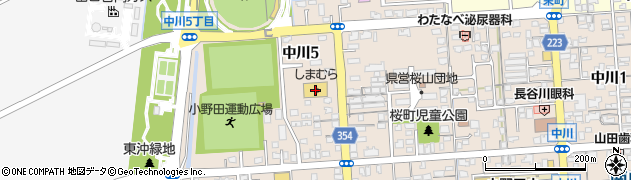 ファッションセンターしまむら小野田店周辺の地図
