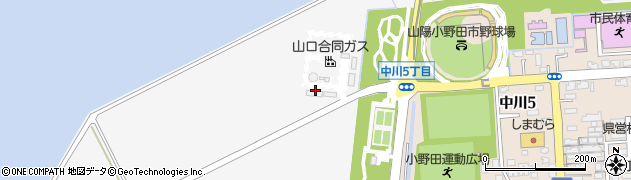 山口合同ガス株式会社　小野田営業所周辺の地図