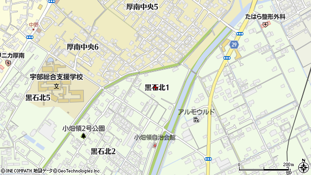 〒759-0213 山口県宇部市黒石北の地図