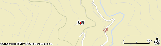 奈良県十津川村（吉野郡）大野周辺の地図