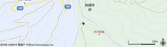 徳島県三好市井川町井内東343周辺の地図