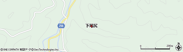 徳島県つるぎ町（美馬郡）半田（下尾尻）周辺の地図