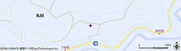 徳島県佐那河内村（名東郡）下（平間）周辺の地図