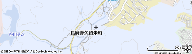 山口県下関市長府野久留米町周辺の地図